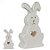 Coelho de Páscoa de Porcelana Branco e Dourado - 1 unidade - Rizzo - Imagem 1