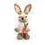 Coelha com Casaco de Pelúcia 18 cm - 1 unidade - Cromus - Rizzo Embalagens - Imagem 1