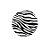 Balão Metalizado Redondo Animal Print Zebra - 17'' (43cm) - 1 unidade - Cromus - Rizzo. - Imagem 1