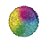 Balão Metalizado Redondo Paetê Rainbow - 17'' (43cm) - 1 unidade - Cromus - Rizzo Embalagens. - Imagem 1