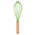 Fouet de Silicone com Cabo de Madeira 26 cm - Verde - 1 unidade - Wellmix - Rizzo Embalagens - Imagem 1