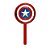 Pick Decorativo MDF Capitão América Avengers - 1 Unidade - Festcolor - Rizzo Embalagens. - Imagem 1