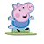 Personagem MDF P George Individual Peppa Pig - 1 Unidade - Festcolor - Rizzo Embalagens. - Imagem 1
