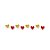 Faixa Decorativa de Coração Brilhante Vermelho e Dourado - 1 unidade - Cromus - Rizzo Embalagens - Imagem 1