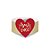 Porta Guardanapo "Amo Você" - Vermelho e Dourado - 6 unidades - Cromus - Rizzo Embalagens - Imagem 1