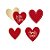 Cartaz Decorativo "Amo Você" - Vermelho e Dourado - Sortidos 8 pcs - 1 unidade - Cromus - Rizzo Embalagens - Imagem 1