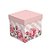 Caixa Cúbica Scarlett de Rosas - 17x17x17 cm - Cromus - Rizzo - Imagem 1