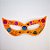 Máscara de Carnaval em Papel - Laranja - Estampa Emoji - Mod 461 - 12 unidades - Rizzo - Imagem 1