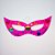 Máscara de Carnaval em Papel - Rosa - Estampa Emoji - Mod 461 - 12 unidades - Rizzo - Imagem 1