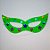 Máscara de Carnaval em Papel - Verde - Estampa Estrelas - Mod 461 - 12 unidades - Rizzo - Imagem 1