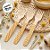 Talher Madeira Garfo Ouro - TMG07 - 10 unidades - Rizzo - Imagem 1