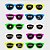 Óculos Temático  - New Wave Color Lente Com Frases - 10 unidades - Festachic - Rizzo Embalagens - Imagem 1