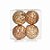 Bola de Natal Com Losangos Dourada - ø 10 cm - 4 unidades - Cromus - Rizzo - Imagem 1