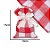 Saco Juta - 10Cmx15Cm - Xadrez Branco/Vermelho - 10 unidades - Halley Fitas - Imagem 2
