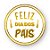 Adesivo "Feliz dia dos Pais Gravata" - Ref.2113 - Hot Stamping - Dourado - 50 unidades - Stickr - Rizzo - Imagem 1