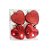 Enfeite para Pendurar  -  Corações com Brilho  Vermelho  para Decoração  - 1 unidade - Cromus Natal - Rizzo Embalagens - Imagem 1