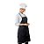 Uniforme Adulto Chapéu De Chef Unissex Branco 30x20Cm - 1 unidade - Cromus Linha Profissional Allonsy - Rizzo - Imagem 1