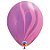 Balão de Festa Decorado - Pink Violet Superagate (Arco-íris Rosa e Violeta SuperAgate) - 11" - 25 Un - Qualatex - Rizzo - Imagem 1