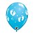 Balão de Festa Liso Decorado - Baby Footprints & Hearts (Pegadas de Bebê e Corações) - 11" - 50 Un - Qualatex - Rizzo - Imagem 1