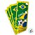 Adesivo Decorativo Retangular Brasil Copa do Mundo - 12 unidades - Festcolor - Imagem 2