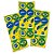Adesivo Decorativo Brasil Copa 2022 - 30 unidades - Festcolor - Rizzo Embalagens - Imagem 1