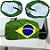 Bandeira Para Retrovisor - 2 Peças - Brasil - 30cm x 31cm - 1 unidade - Rizzo - Imagem 1