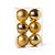 Bolas de Natal Ouro Fosco e Brilhante - Cromus Natal - 6 unidades - Rizzo Embalagens - Imagem 1