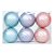 Bola Fosca com Listras - Cores Roxo Azul e Lilás - Cromus Natal - 6 unidades - Rizzo Embalagens - Imagem 1