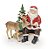 Estátua Papai Noel com Rena em Resina - Cromus Natal - 1 unidade - Rizzo Embalagens - Imagem 1