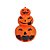 Enfeite de Halloween Jack O´Lantern - Trio de Abóboras c/ LED - 1 unidade - Cromus - Rizzo - Imagem 1