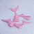 Enfeite de Cauda de Sereia - Rosa Nacarado 11 cm x 4,2 cm - 10 unidades - Art Lille - Rizzo - Imagem 1