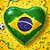 Balão Coração Metalizado Micro Foil 18" - Festa Brasil Bandeira - Ref. 8744 - 1 unidade - Imagem 1