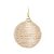 Bola de Árvore de Natal Listrada em Juta - 5 cm - “Bola Natalina Juta” - Cromus Natal - 6 unidades - Rizzo Embalagens - Imagem 1