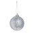Bola de Árvore de Natal c/ Glitter - 5 cm - “Glitter Prata” - Cromus Natal - 6 unidades - Rizzo Embalagens - Imagem 1
