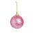 Bola de Árvore de Natal c/ Glitter - 5 cm - “Glitter Rosa” - Cromus Natal - 6 unidades - Rizzo Embalagens - Imagem 1