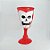 Taça Halloween - Metade Branca com Vermelho - Caveira - 250ml - 1 unidade - Silver Festas - Rizzo - Imagem 1