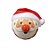 Enfeite - Bolas Decorativas - Papai Noel Sorridente - 1 unidade - Cromus - Rizzo Embalagens - Imagem 1
