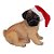 Cachorro Pug - Decoração de Natal - sem Movimento - Branco/Marrom - 1 unidade - Cromus - Rizzo Embalagens - Imagem 1