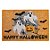 Capacho de Porta - Fantasmas Happy Halloween - 40 cm x 60 cm - 1 unidade - Cromus - Rizzo - Imagem 1