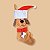 Bota Natalina de Cachorro - Marrom, Vermelho e Branco 54 cm - Cromus Natal - 1 unidade - Rizzo - Imagem 1