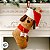 Bota Natalina de Cachorro - Marrom, Vermelho e Branco 54 cm - Cromus Natal - 1 unidade - Rizzo - Imagem 4