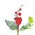 Galho Curto - Vermelho e Verde - Cromus Natal - 1 unidade - Rizzo - Imagem 3
