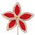 Flor Decorativa 5 Pétalas Vermelhas - Cromus Natal - 1 unidade - Rizzo Embalagens - Imagem 1