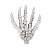 Mãos Esqueleto - Prata -  Festa Halloween - 6 unidades - Cromus - Rizzo - Imagem 1