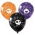 Balão Decorado Halloween Sortido - Laranja, Roxo e Preto - 11'' 28 cm - 25 unidades - Art-Latex - Rizzo - Imagem 1