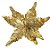 Flor Decorativa Poinsétia Ouro - Cabo Curto - 1 unidade - Cromus - Rizzo Embalagens - Imagem 2