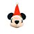 Pelúcia Cabeça Mickey c/ Gorro de Natal - 15 cm - Natal Disney - 1 unidade - Cromus - Rizzo - Imagem 1