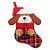 Meia Natalina Decorativa - Cachorrinho "Woof" - 41 cm - Cromus Natal - 1 unidade - Rizzo Embalagens - Imagem 1