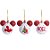 KIt Bolas de Natal Disney Mickey - Sortido - Vermelho e Branco - 10 cm  - 2 unidades - Cromus - Rizzo - Imagem 1