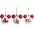 KIt Bolas de Natal Disney Mickey - Sortido - Vermelho e Branco - 8 cm  - 4 unidades - Cromus - Rizzo - Imagem 1
